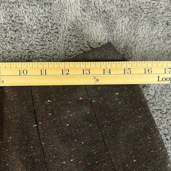 NWT Coldwater Creek Studded Twill Wool Skirt XS / 4 | Brown Embellished Cottage - Picture 5 of 12